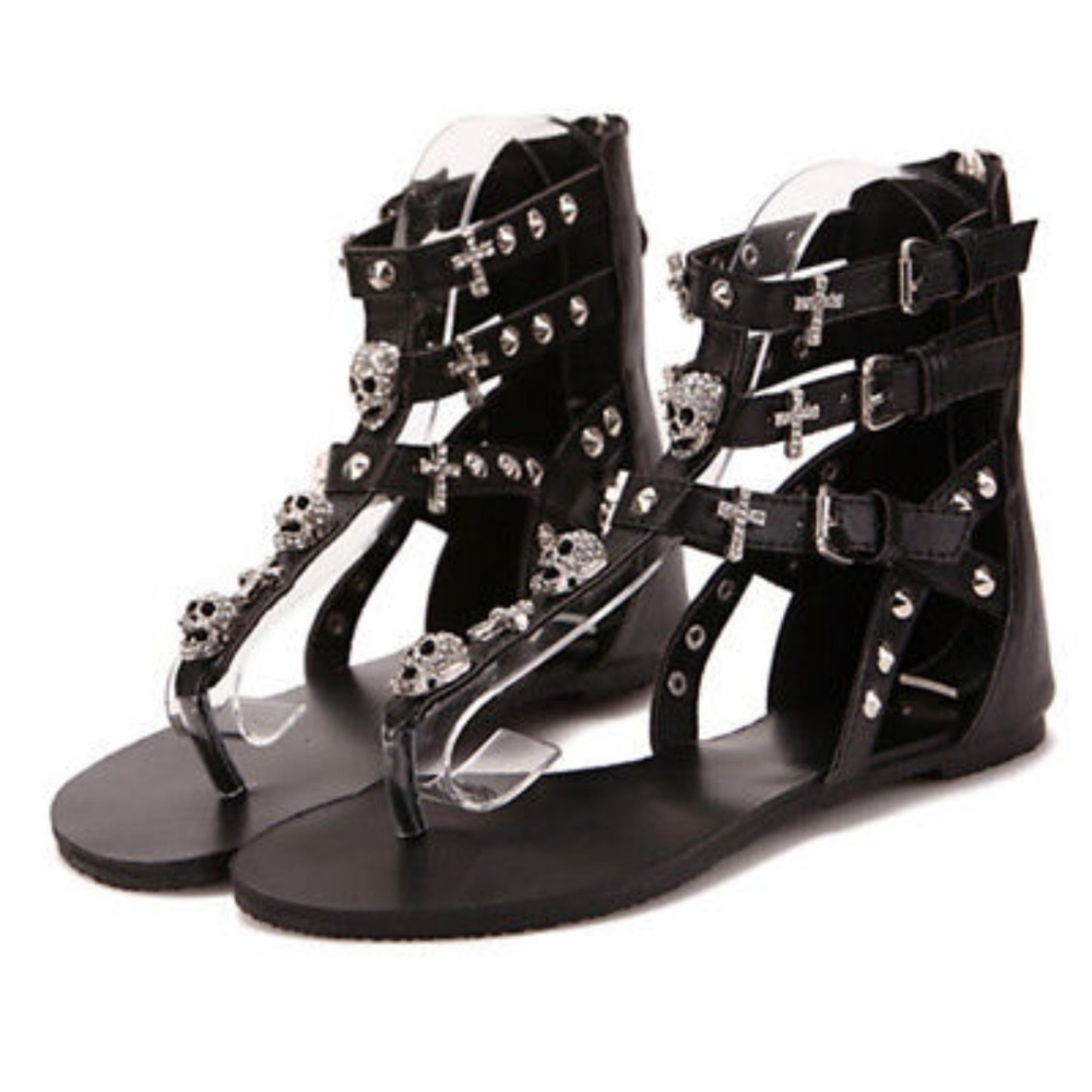 Studded punk sandals